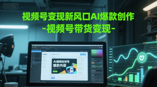 视频号变现新风口AI爆款创作-视频号带货变现-佳腾网赚