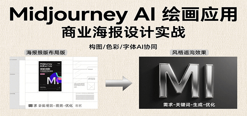 Midjourney AI绘画应用，关键词指令解析、漫画头像制作、海报设计、3D人物生成等-佳腾网赚