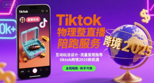 Tiktok物理整蛊直播陪跑服务-tiktok跨境2025-佳腾网赚