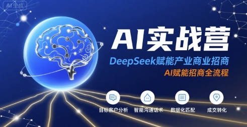 AI实战营：DeepSeek赋能产业商业招商，AI赋能招商全流程-佳腾网赚