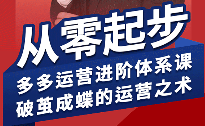海神·拼多多运营进阶系统课(更新8月)-佳腾网赚