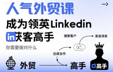 人气外贸课-成为领英Linkedin获客高手，你需要做对什么-佳腾网赚