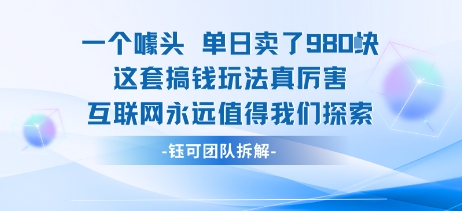 一个噱头单日卖了980米 这套搞钱玩法真厉害 互联网永远值得我们探索-佳腾网赚