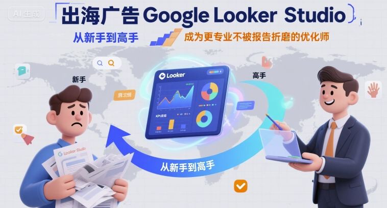 出海广告Google Looker Studio从新手到高手，成为更专业不被报告折磨的优化师-佳腾网赚