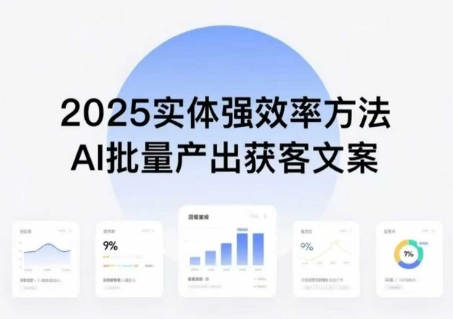 实体强效率方法：AI批量产出获客文案，2025年普通人拥抱AI，实现实体创收-佳腾网赚