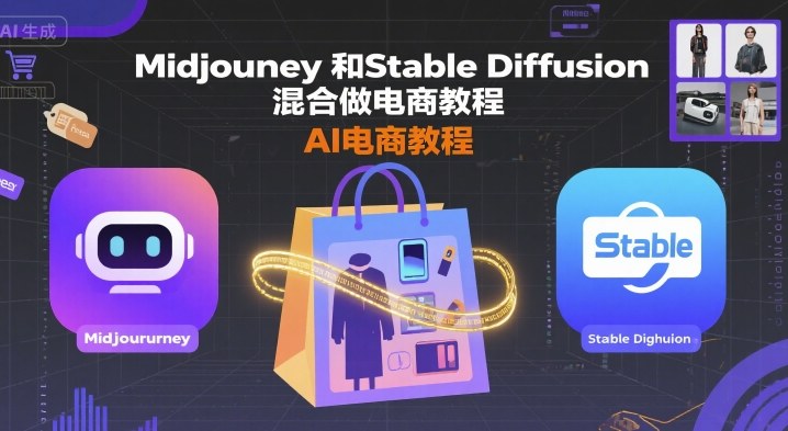Midjourney和Stable Diffusion混合做电商教程-ai电商教程-佳腾网赚