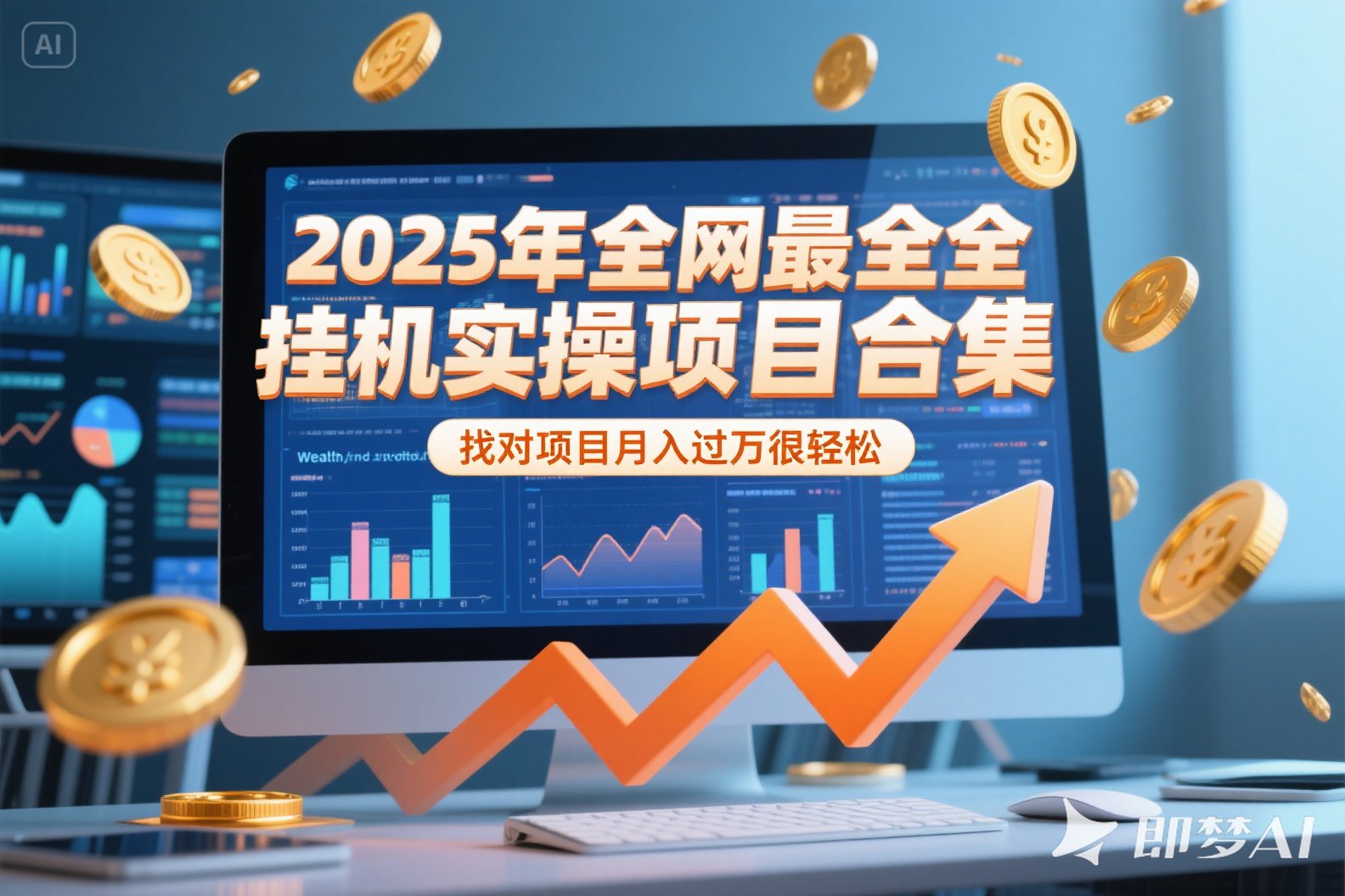 2025年挂机实操项目实操演练，挂机类型，AI直播类型，轻资产创业类型...-佳腾网赚