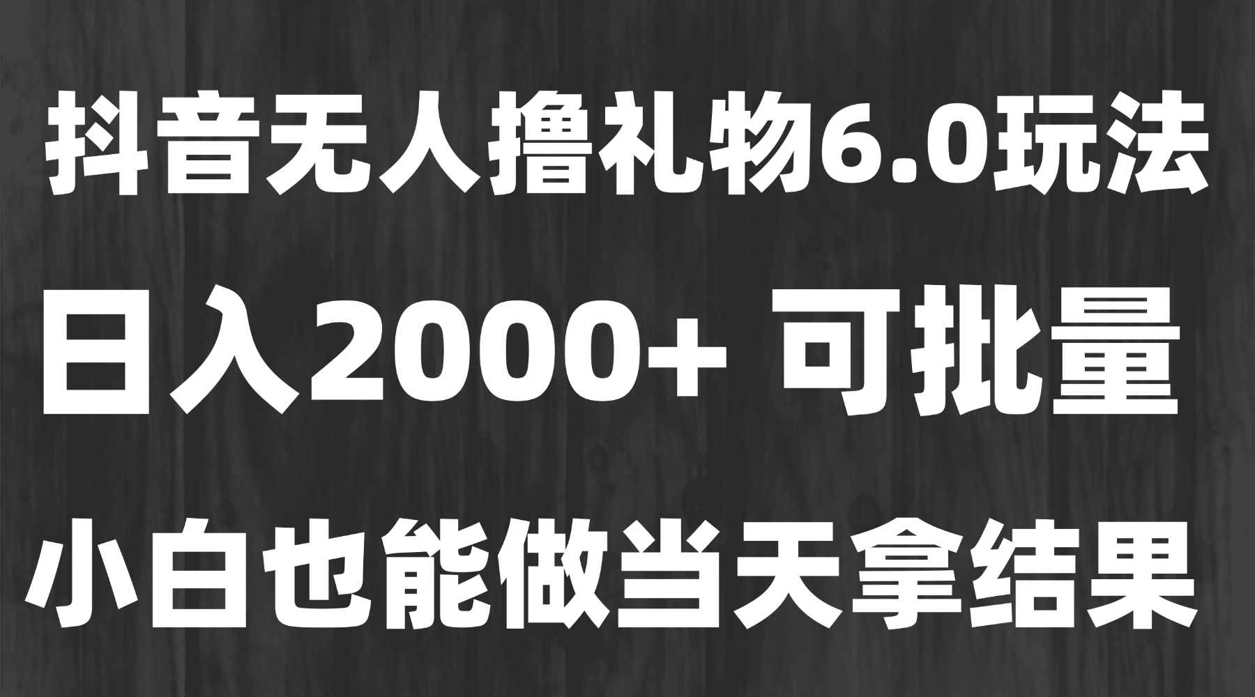 最新风口暴力撸金技术，无人撸礼物，长期稳定 一天收益2000+，小白当天...-佳腾网赚