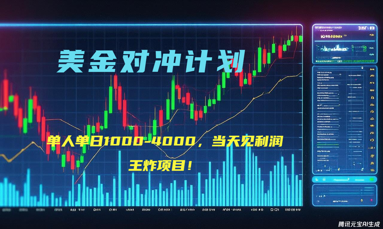 2025年最暴力项目“美金先登计划”最新最强对冲战法，每日实际收益1K-4K-佳腾网赚