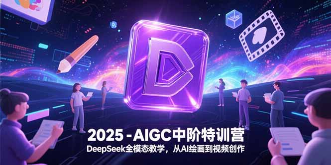 2025-AIGC中阶特训营，DeepSeek全模态教学，从AI绘画到视频创作-佳腾网赚