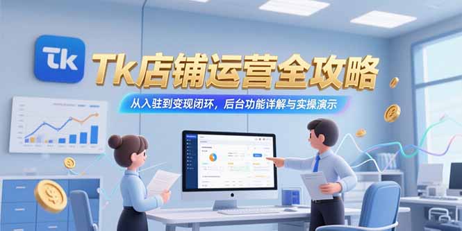 Tk店铺运营全攻略，从入驻到变现闭环，后台功能详解与实操演示-佳腾网赚