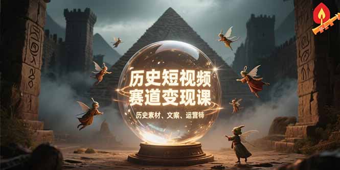 历史短视频赛道变现课，百集素材库应用，文案剪辑技巧，账号运营全案-佳腾网赚