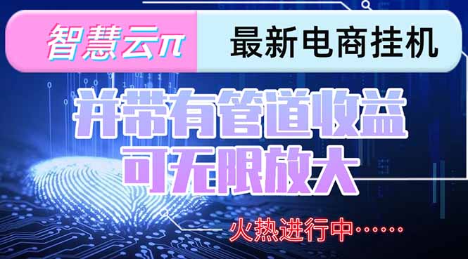 智慧云π电脑挂机单机每天收益300—500+ 并带有团队管道收益 可无限放大-佳腾网赚