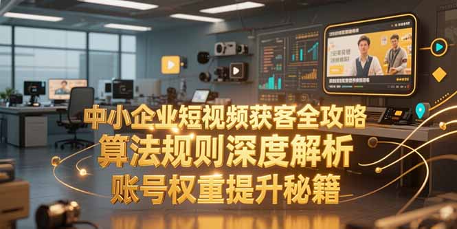 中小企业短视频获客全攻略，算法规则深度解析，账号权重提升秘籍-佳腾网赚