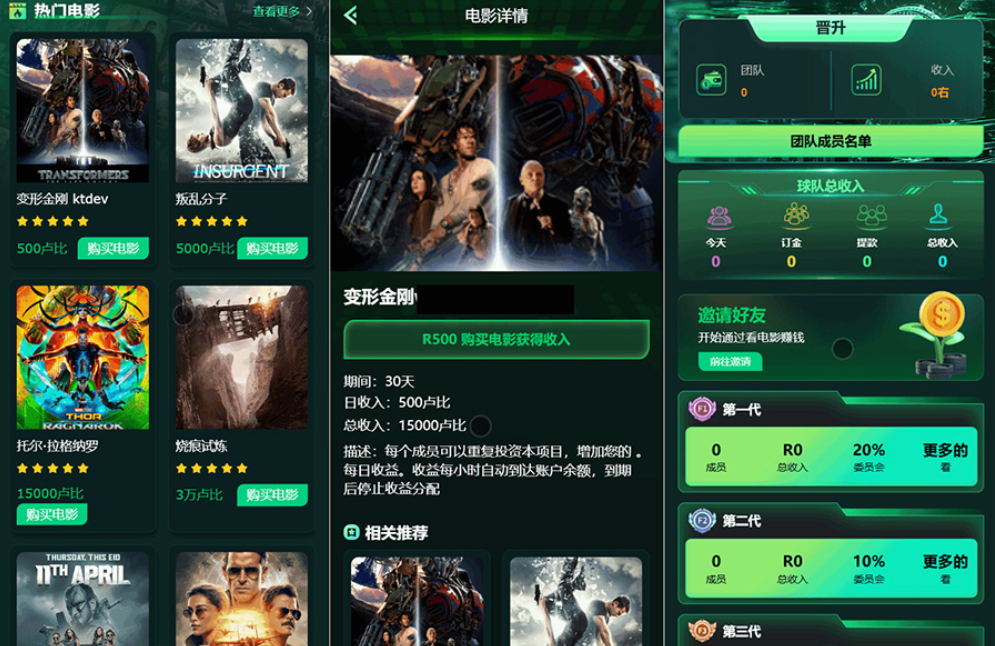 Flickiri Fun海外电影投资理财源码 电影投资正规平台 影视理财类源码-佳腾网赚