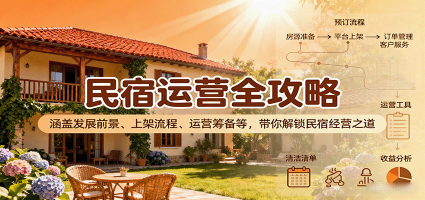 民宿运营全攻略：涵盖发展前景、上架流程、运营筹备等，带你解锁民宿经营之道-佳腾网赚