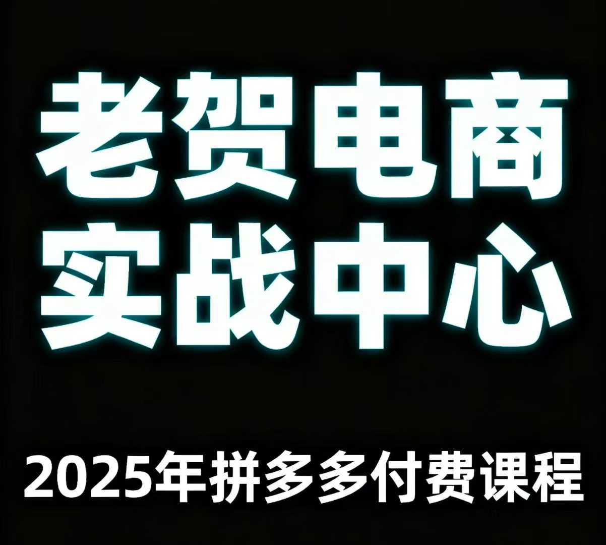 老贺电商2025年拼多多付费课程，用通俗易懂的方法告诉你多多怎么玩-佳腾网赚