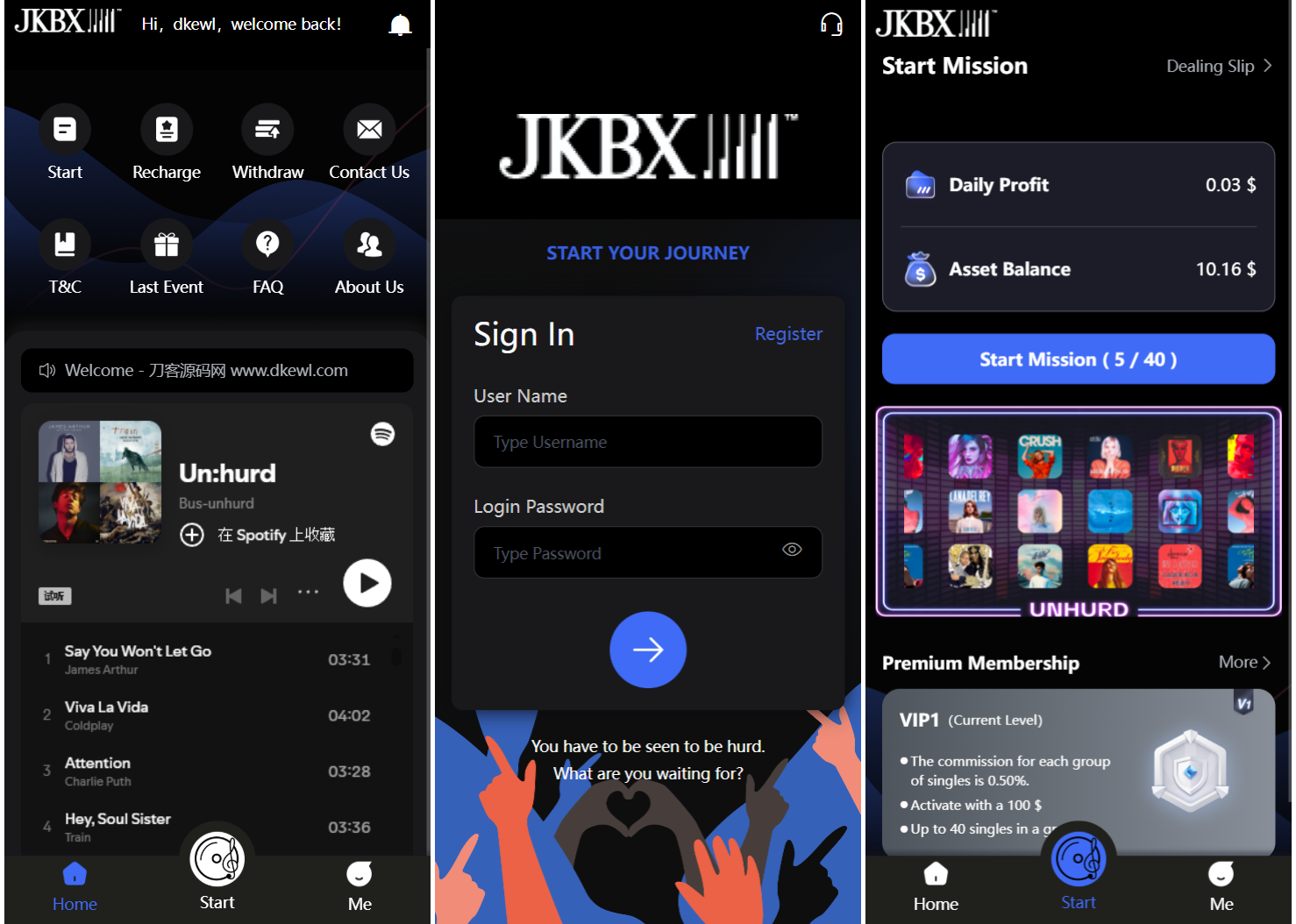 JKBX海外音乐抢单系统源码 Thinkphp框架 附教程-佳腾网赚