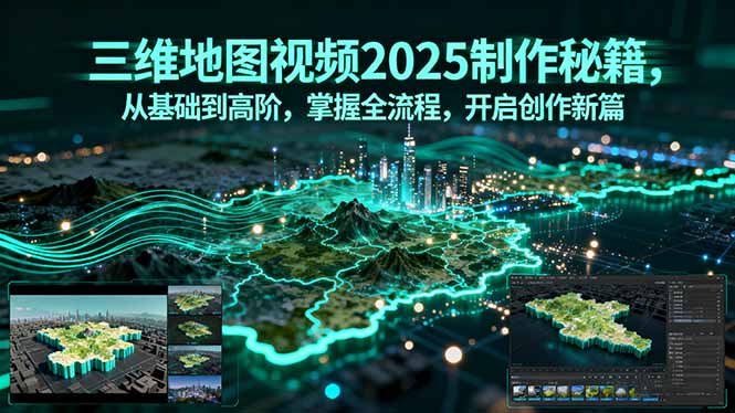 三维地图视频2025制作秘籍，从基础到高阶，掌握全流程，开启创作新篇-佳腾网赚