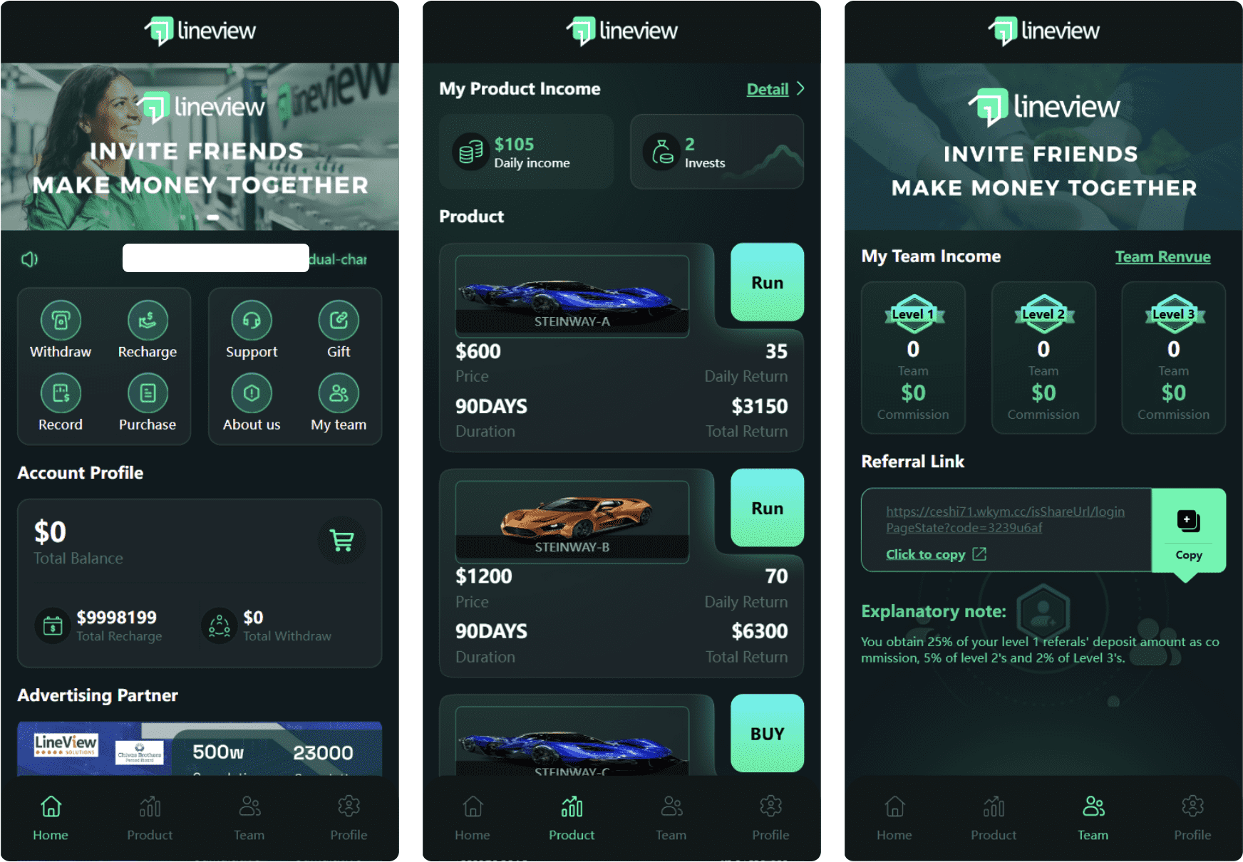 lineview海外汽车投资理财源码/前端html+后端PHP-佳腾网赚