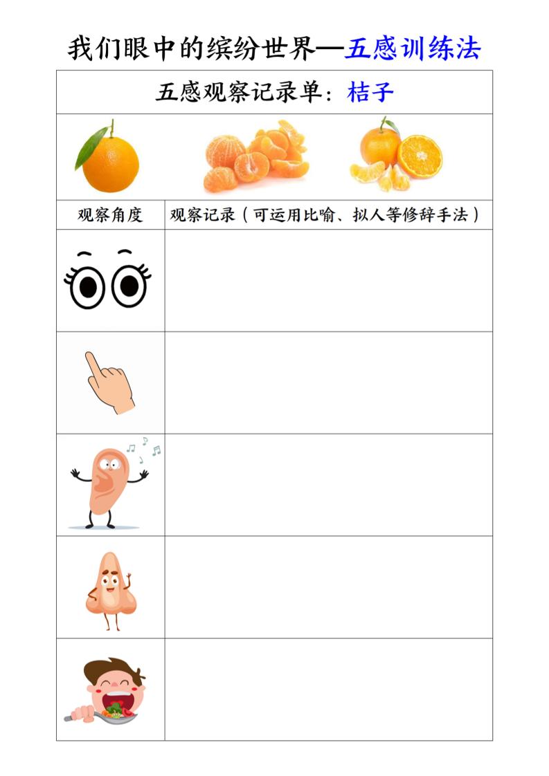 三上语文-第五单元五感训练法-佳腾网赚