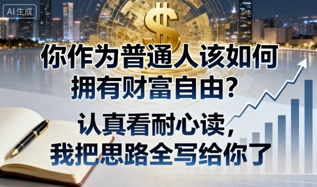 付费文章：你作为普通人该如何拥有财富自由？认真看耐心读，我把思路全写给你了-佳腾网赚