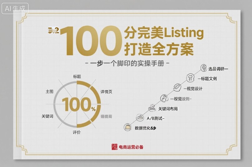 100分完美Listing打造全方案，想要完美listing必须是需要一步一个脚印的-佳腾网赚