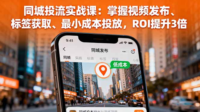 同城投流实战课：掌握视频发布、标签获取、最小成本投放，ROI提升3倍-佳腾网赚