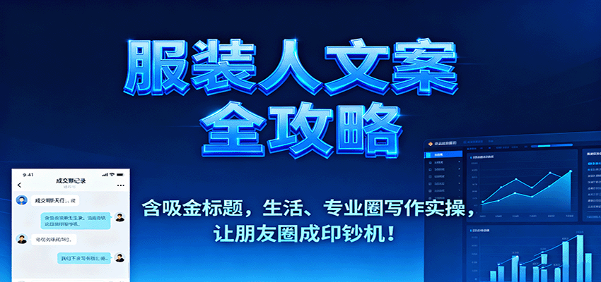 服装人文案全攻略，含吸金标题，生活、专业圈写作实操，让朋友圈成印钞机！-佳腾网赚
