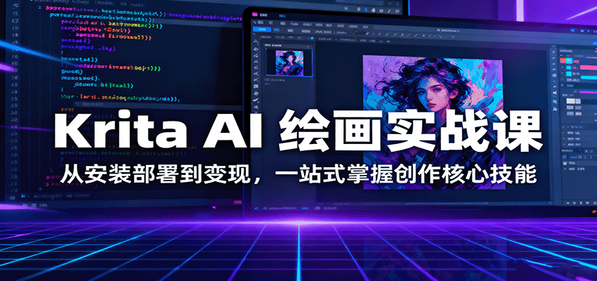 Krita AI 绘画实战课：从安装部署到变现，一站式掌握创作核心技能-佳腾网赚