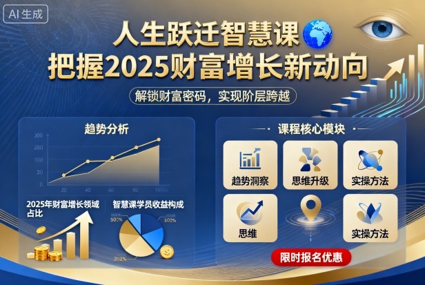 人生跃迁智慧课，把据2025财富增长新动向-佳腾网赚