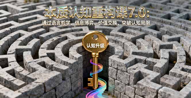 本质认知重构课7.0：通过语言哲学、信息博弈、价值交换，突破认知局限-佳腾网赚