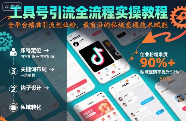 工具号引流全流程保姆级实操教程，全平台精准引流创业粉，最前沿的私域变现技术赋能-佳腾网赚