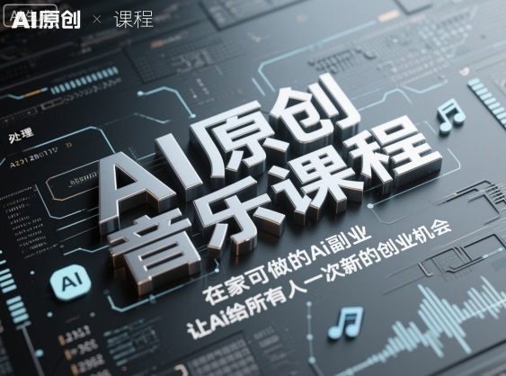 AI原创音乐课程，在家可做的Ai副业，让Ai给所有人一次新的创业机会-佳腾网赚