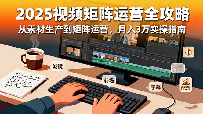 2025短视频矩阵运营全攻略：从素材生产到矩阵运营，月入3万实操指南-佳腾网赚