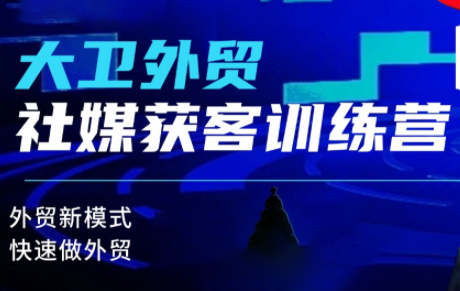 大卫老师·外贸社媒获客独家训练营(更新10月)-佳腾网赚