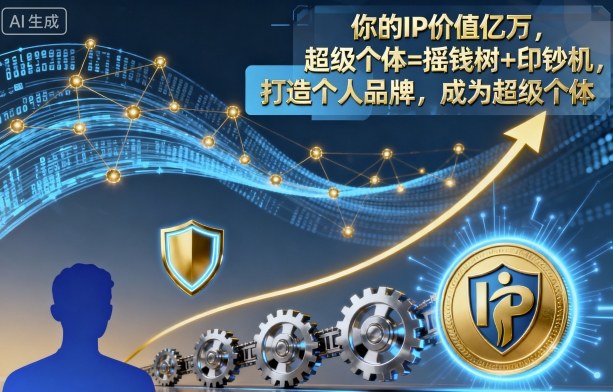 你的IP价值亿万，超级个体=摇钱树+印钞机，打造个人品牌，成为超级个体-佳腾网赚