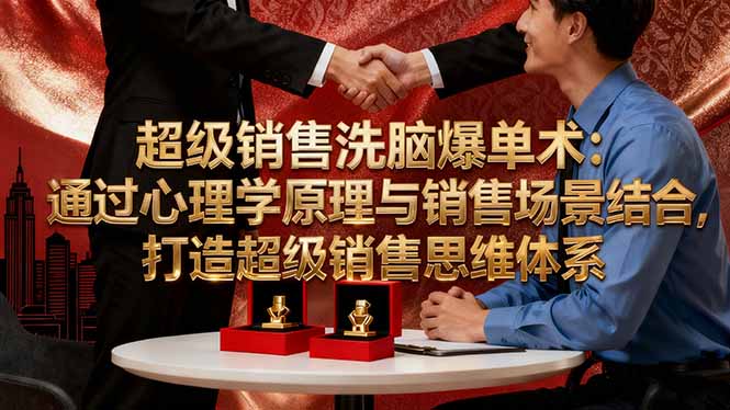 超级销售洗脑爆单术：通过心理学原理与销售场景结合,打造超级销售思维体系-佳腾网赚