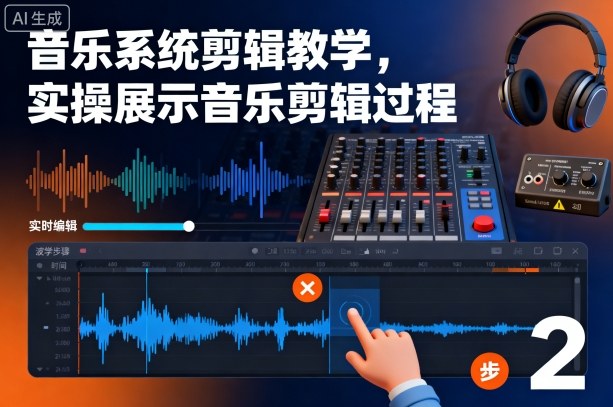 音乐系统剪辑教学，实操展示音乐剪辑过程-佳腾网赚