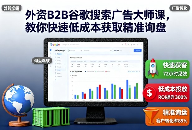 外资B2B谷歌搜索广告大师课，教你快速低成本获取精准询盘-佳腾网赚