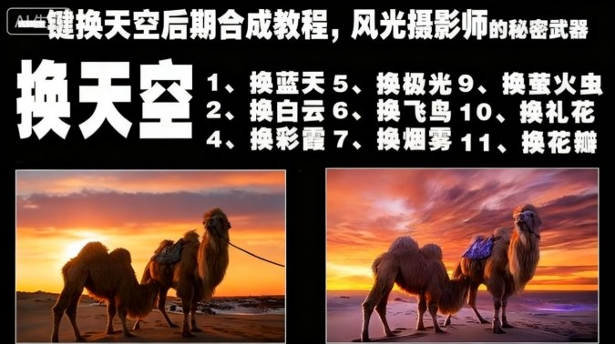 一键换天空后期合成教程，风光摄影师的秘密武器-佳腾网赚