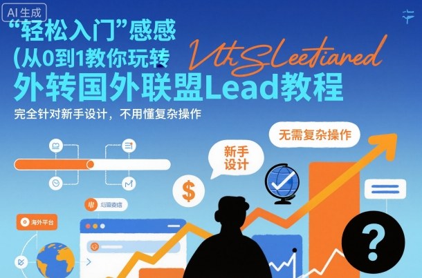 国外联盟賺美刀项目，从0到1教你玩转国外联盟Lead教程，纯新手可操作性100%-佳腾网赚