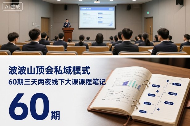 波波山顶会私域模式60期三天两夜线下大课课程笔记(文档)-佳腾网赚