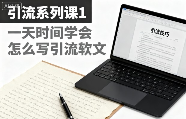 引流系列课1，一天时间学会怎么写引流软文-佳腾网赚