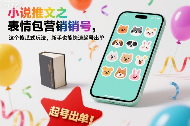 小说推文之表情包营销号，这个傻瓜式玩法，新手也能快速起号出单-佳腾网赚