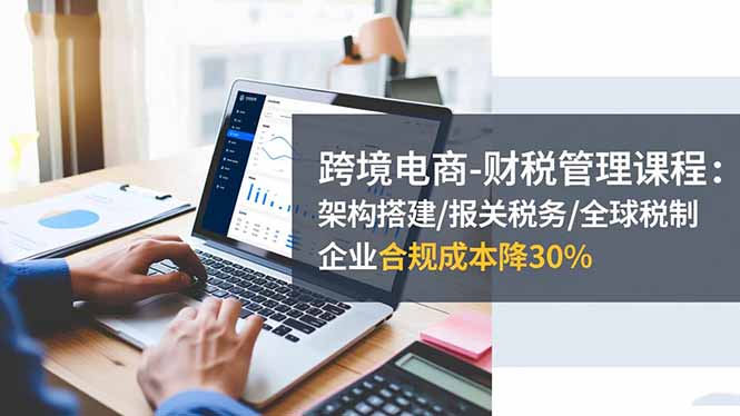 跨境电商-财税管理课程：架构搭建/报关税务/全球税制，企业合规成本降30%-佳腾网赚