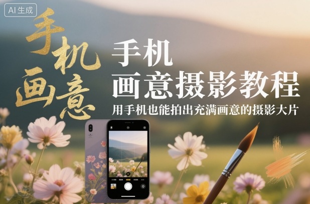 手机画意摄影教程，用手机也能拍出充满画意的摄影大片-佳腾网赚