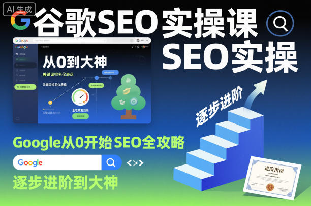 谷歌SEO实操课，Google从0开始SEO全攻略，逐步进阶到大神-佳腾网赚