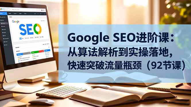 Google SEO进阶课：从算法解析到实操落地，快速突破流量瓶颈(92节课-佳腾网赚
