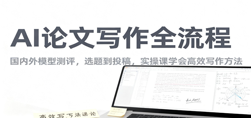 AI论文写作全流程，国内外模型测评，选题到投稿，实操课学高效写作方法-佳腾网赚